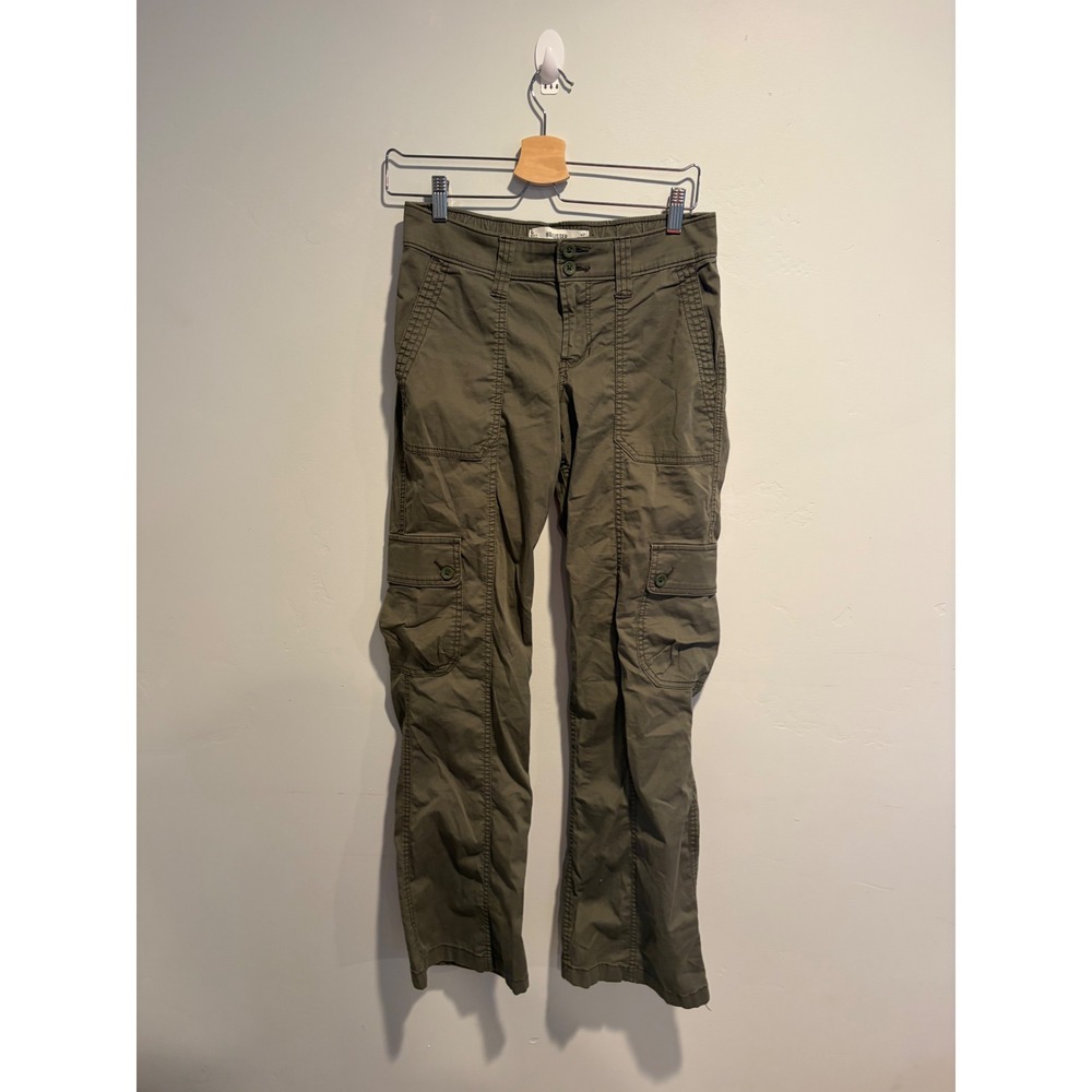 Hollister Mid-Rise Relaxed Boot Cargo Pants Olive Green W27 Regular